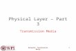 Networks: Transmission Media1 Physical Layer – Part 3 Transmission Media