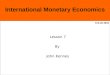 Feb 26 2004 Lesson 7 By John Kennes International Monetary Economics