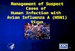 Management of Suspect Cases of Human Infection with Avian Influenza A (H5N1) Virus 1