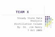 TEAM X Steady State Data Analysis Distillation Column By: Dr. Jim Henry 7 Oct 2003