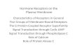 Hormone Receptors on the Plasma Membrane Characteristics of Receptors in General Five Groups of Membrane-Bound Receptors The G Protein-Coupled Receptor