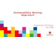 Vulnerability Testing Approach Prepared By: Phil Cheese Nov 2008
