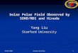 Solar Polar Field Observed by SOHO/MDI and Hinode Yang Liu Stanford University 10/01/2008 1 Hinode Workshop