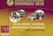2010 HIGH SCHOOL Admission Practices 