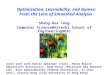 Optimization, Learnability, and Games: From the Lens of Smoothed Analysis Shang-Hua Teng Computer Science@Viterbi School of Engineering@USC TexPoint fonts
