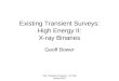The Transient Universe: AY 250 Spring 2007 Existing Transient Surveys: High Energy II: X-ray Binaries Geoff Bower