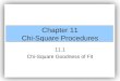 Chapter 11 Chi-Square Procedures 11.1 Chi-Square Goodness of Fit