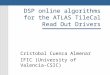 DSP online algorithms for the ATLAS TileCal Read Out Drivers Cristobal Cuenca Almenar IFIC (University of Valencia-CSIC)