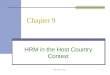 IBUS 618 Dr. Yang1 Chapter 9 HRM in the Host Country Context