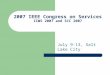 2007 IEEE Congress on Services ICWS 2007 and SCC 2007 July 9-13, Salt Lake City