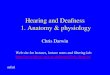 Hearing and Deafness 1. Anatomy & physiology Chris Darwin Web site for lectures, lecture notes and filtering lab: