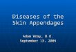 Diseases of the Skin Appendages Adam Wray, D.O. September 13, 2005
