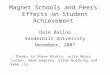 Magnet Schools and Peers: Effects on Student Achievement Dale Ballou Vanderbilt University November, 2007 Thanks to Steve Rivkin, Julie Berry Cullen, Adam
