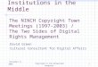 November 8, 2003 Copyright & the Networked Computer 1 Institutions in the Middle David Green Cultural Consultant for Digital Affairs The NINCH Copyright