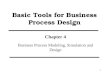 1 Basic Tools for Business Process Design Chapter 4 Business Process Modeling, Simulation and Design
