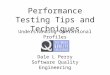Performance Testing Tips and Techniques Understanding Operational Profiles Dale L Perry Software Quality Engineering