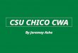 CSU CHICO CWA By Jeremey Ashe. California Waterfowl Association Mission:The California Waterfowl Association is a statewide nonprofit organization whose