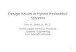 1 Design Issues in Hybrid Embedded Systems Irvin R. Jones Jr., Ph.D. United States Air Force Academy Systems Engineering Irvin.Jones@usafa.edu