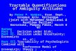 Tractable Quantifications of Ambiguity Attitudes by Peter P. Wakker, Econ. Dept., Erasmus Univ. Rotterdam (joint with Mohammed Abdellaoui & Aurélien Baillon)