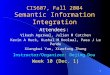 1 CIS607, Fall 2004 Semantic Information Integration Attendees: Vikash Agarwal, Julian M Catchen Kevin A Huck, Kushal M Koolwal, Paea J Le Pendu Xiangkui