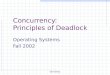 OS Fall’02 Concurrency: Principles of Deadlock Operating Systems Fall 2002