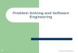 Computer Programming 1 Problem Solving and Software Engineering