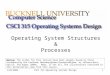 1/28/2004CSCI 315 Operating Systems Design1 Operating System Structures & Processes Notice: The slides for this lecture have been largely based on those