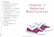 © 2010 Cengage-Wadsworth Chapter 2 Behavior Modification Outline: 1.Living in a Toxic Health & Fitness Environment 2.Barriers to Change 3.Self-Efficacy