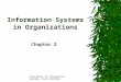 Principles of Information Systems, Sixth Edition Information Systems in Organizations Chapter 2