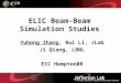 ELIC Beam-Beam Simulation Studies Yuhong Zhang, Rui Li, JLab Ji Qiang, LBNL EIC Hampton08