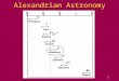 1 Alexandrian Astronomy. 2 Aristarchus boldly contradicted contemporary wisdom. He pointed out that irregular motion of the planets could be interpreted
