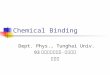 Chemical Binding Dept. Phys., Tunghai Univ. 93學年度第二學期‧生物物理 施奇廷