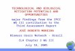 TECHNOLOGICAL AND BIOLOGICAL MITIGATION POTENTIALS AND OPPORTUNITIES major findings from the IPCC WG III contribution to the Third Assessment Report JOSÉ