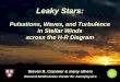 Leaky Stars: Steven R. Cranmer & many others Harvard-Smithsonian Center for Astrophysics Pulsations, Waves, and Turbulence in Stellar Winds across the