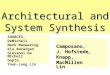 Architectural and System Synthesis SOURCES- DeMicheli Mark Manwaring Kia Bazargan Giovanni De Micheli Gupta Youn-Long Lin Camposano, J. Hofstede, Knapp,