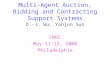 Multi-Agent Auction, Bidding and Contracting Support Systems D.-J. Wu, Yanjun Sun FMEC May 11-12, 2000 Philadelphia