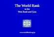 The World Bank in the West Bank and Gaza 