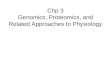Chp 3 Genomics, Proteomics, and Related Approaches to Physiology