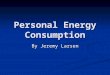 Personal Energy Consumption By Jeremy Larsen. Household Energy Consumption  The household sector