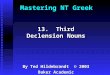 Mastering NT Greek 13. Third Declension Nouns By Ted Hildebrandt © 2003 Baker Academic