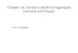 Chapter 15. Dynamic Model of Aggregate Demand and Supply Link to syllabussyllabus