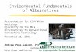 Environmental Fundamentals of Alternatives Presentation for CEA/NRCan Workshop: Diversifying the Mix - Alternatives to Conventional Generating Technology