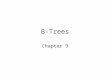 B-Trees Chapter 9. Limitations of binary search Though faster than sequential search, binary search still requires an unacceptable number of accesses