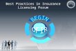 Best Practices in Insurance Licensing Forum. Agenda 10:00 – 10:30Welcome and Opening Comments Sonya Dungey, Director of Licensing Michele Riddering, Licensing