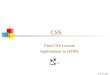 29-Jun-15 CSS First CSS Lecture Applications to HTML