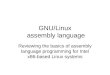 GNU/Linux assembly language Reviewing the basics of assembly language programming for Intel x86-based Linux systems