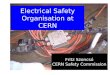 Electrical Safety Organisation at CERN Fritz Szoncsó CERN Safety Commission