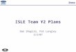 ISLE Team Y2 Plans Dan Shapiro, Pat Langley 2/2/07