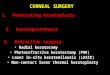 CORNEAL SURGERY 1. Penetrating keratoplasty 2. Keratoprosthesis 3. Refractive surgery Radial keratotomy Photorefractive keratectomy (PRK) Laser in-situ