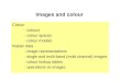 Images and colour Colour - colours - colour spaces - colour models Raster data - image representations - single and multi-band (multi-channel) images